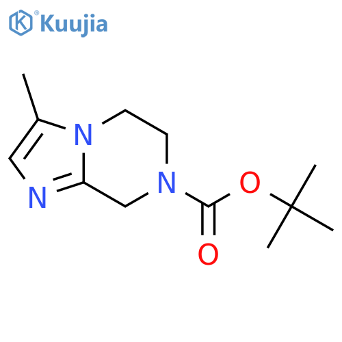tert-butyl 3-methyl-5H,6H,7H,8H-imidazo1,2-apyrazine-7-carboxylate structure