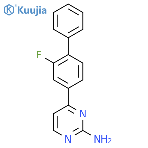 4-(2-Fluoro-1,1'-biphenyl-4-yl)pyrimidin-2-amine structure