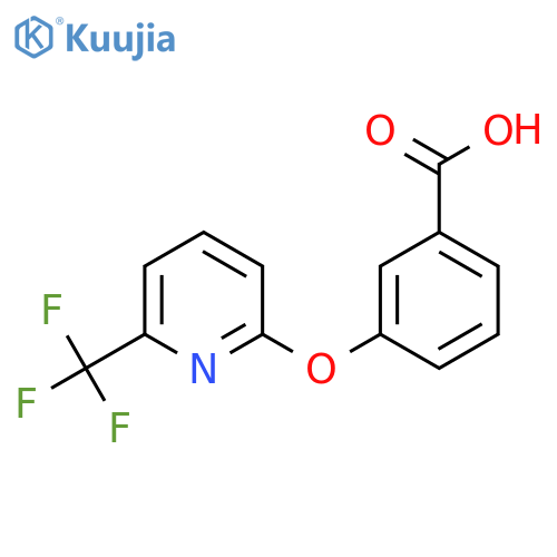 3-{[6-(Trifluoromethyl)pyridin-2-yl]oxy}benzoic acid structure
