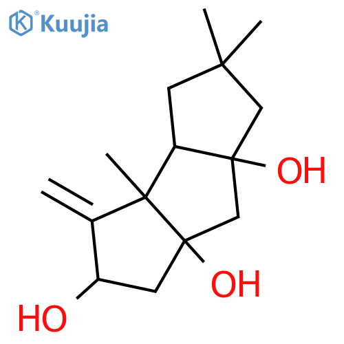 (2S,3aR,3bS,6aS,7aS)-hexahydro-3a,5,5-trimethyl-3-methylidene-1H-cyclopenta[a]pentalene-2,6a,7a(2H,7H)-triol structure