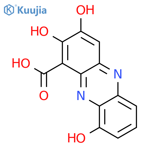2,3,9-Trihydroxy-1-phenazinecarboxylic acid structure