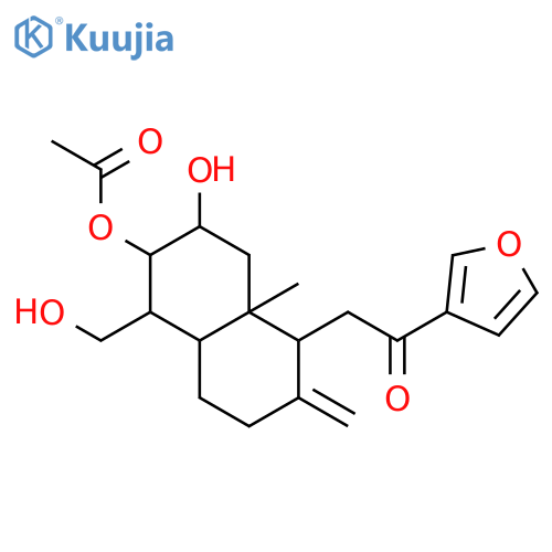 (1R,2S,3R,4aR,5R,8aR)-5-[2-(furan-3-yl)-2-oxoethyl]decahydro-3-hydroxy-1-(hydroxymethyl)-4a-methyl-6-methylidenenaphthalen-2-yl acetate structure