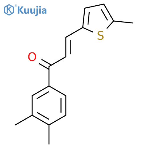 (2E)-1-(3,4-Dimethylphenyl)-3-(5-methylthiophen-2-yl)prop-2-en-1-one structure