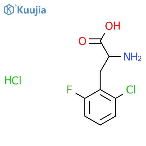 2-amino-3-(2-chloro-6-fluorophenyl)propanoic acid hydrochloride structure