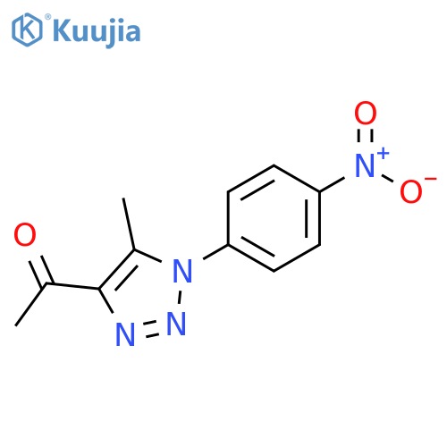 1-5-methyl-1-(4-nitrophenyl)-1H-1,2,3-triazol-4-ylethan-1-one structure