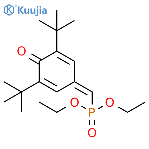 Phosphonic acid, P-[[3,5-bis(1,1-dimethylethyl)-4-oxo-2,5-cyclohexadien-1-ylidene]methyl]-, diethyl ester structure