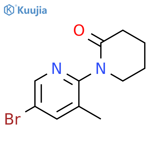 1-(5-bromo-3-methylpyridin-2-yl)piperidin-2-one structure