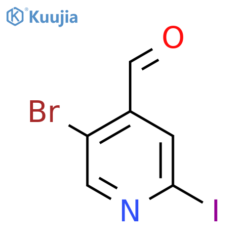 5-Bromo-2-iodoisonicotinaldehyde structure