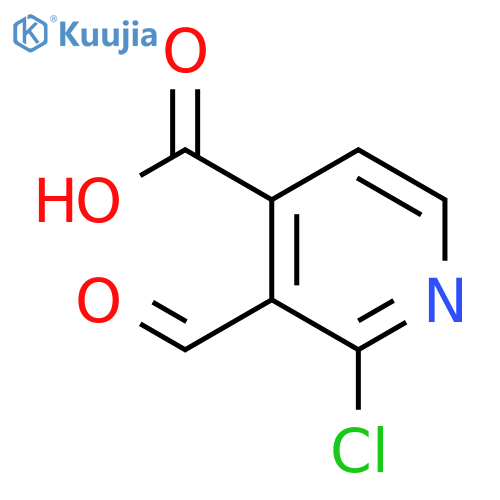 2-chloro-3-formylpyridine-4-carboxylic acid structure
