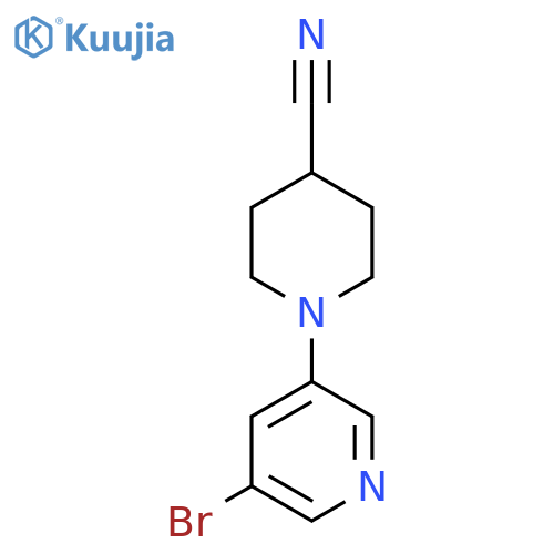1-(5-Bromopyridin-3-yl)piperidine-4-carbonitrile structure