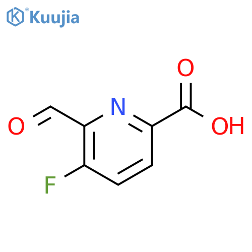 5-fluoro-6-formylpyridine-2-carboxylic acid structure
