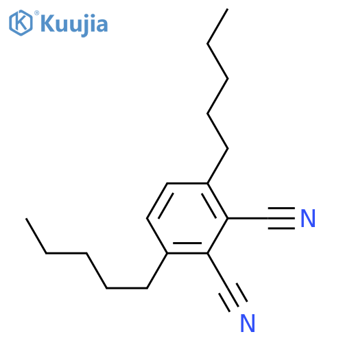 1,2-Benzenedicarbonitrile, 3,6-dipentyl- structure