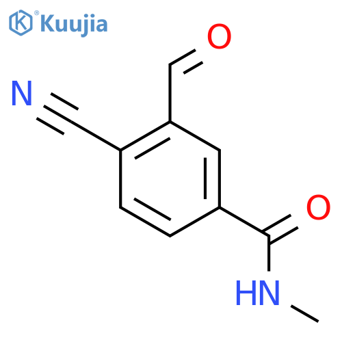 4-cyano-3-formyl-N-methylbenzamide structure