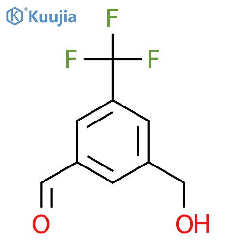 3-(Hydroxymethyl)-5-(trifluoromethyl)benzaldehyde structure