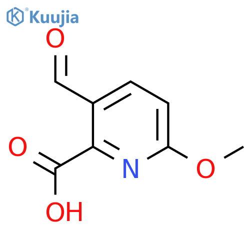 3-formyl-6-methoxypyridine-2-carboxylic acid structure