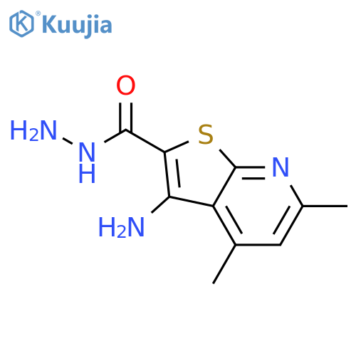 3-Amino-4,6-dimethylthieno[2,3-b]pyridine-2-carbohydrazide structure