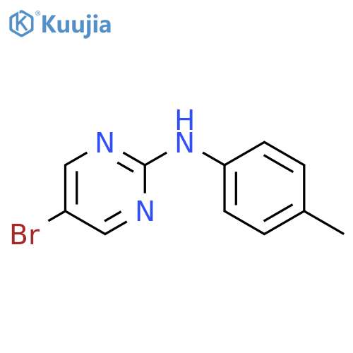 5-bromo-N-(4-methylphenyl)pyrimidin-2-amine structure