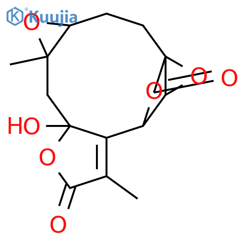 1,10:4,5-Diepoxy-8-hydroxy-7(11)-germacrene-12,8:15,6-diolide; (1α,4α,5α,6β,8βOH,10α)-form structure