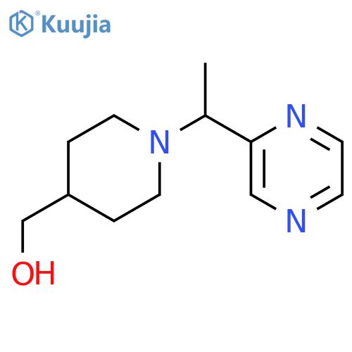 (1-(1-(Pyrazin-2-yl)ethyl)piperidin-4-yl)methanol structure