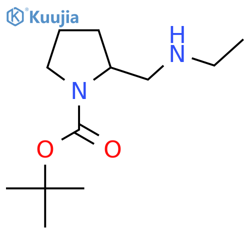 tert-butyl 2-[(ethylamino)methyl]pyrrolidine-1-carboxylate structure