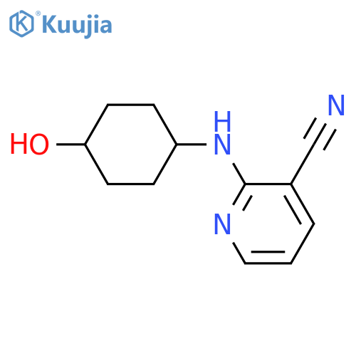 2-[(4-Hydroxycyclohexyl)amino]pyridine-3-carbonitrile structure