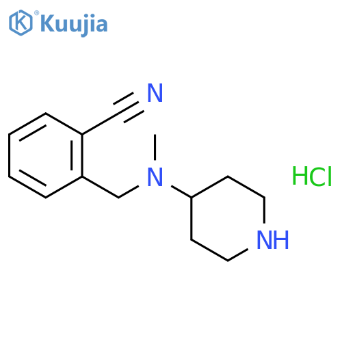 2-[[methyl(piperidin-4-yl)amino]methyl]benzonitrile;hydrochloride structure