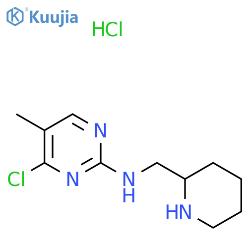 (4-Chloro-5-methyl-pyrimidin-2-yl)-piperidin-2-ylmethyl-amine hydrochloride structure