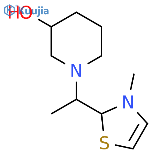 1-[1-(3-Methyl-2,3-dihydro-thiazol-2-yl)-ethyl]-piperidin-3-ol structure