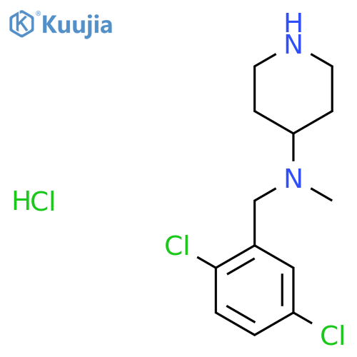 (2,5-Dichloro-benzyl)-methyl-piperidin-4-yl-amine hydrochloride structure