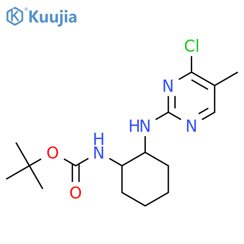 tert-Butyl (2-((4-chloro-5-methylpyrimidin-2-yl)amino)cyclohexyl)carbamate structure