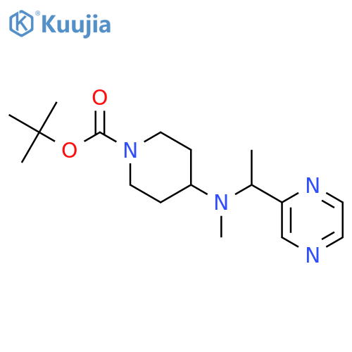 tert-butyl 4-[methyl(1-pyrazin-2-ylethyl)amino]piperidine-1-carboxylate structure