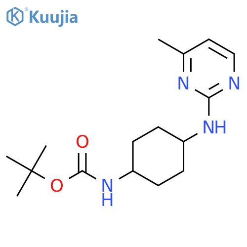 tert-Butyl (4-((4-methylpyrimidin-2-yl)amino)cyclohexyl)carbamate structure