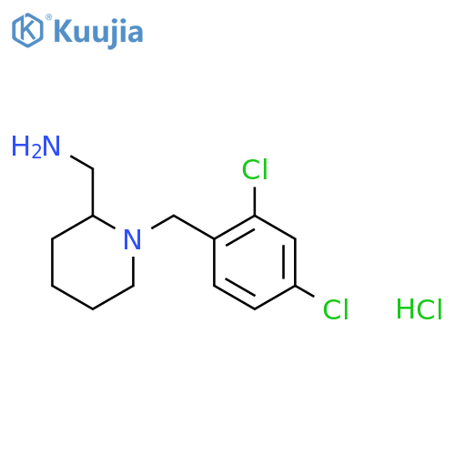 (1-(2,4-Dichlorobenzyl)piperidin-2-yl)methanamine hydrochloride structure