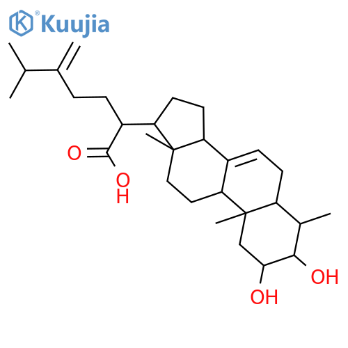 4alpha-methyl-2alpha,3beta-dihydroxy-5alpha-ergost-7,24(28)-dien-21-oic acid structure