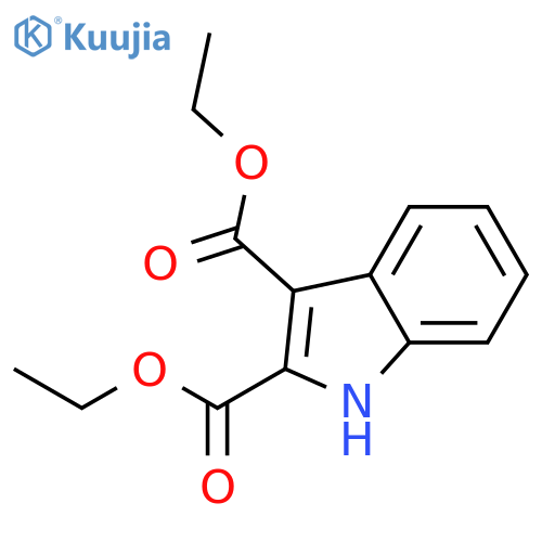 Diethyl 1H-indole-2,3-dicarboxylate structure