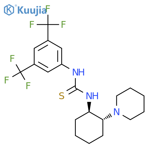 N-[3,5-Bis(trifluoromethyl)phenyl]-N'-[(1R,2R)-2-(1-piperidinyl)cyclohexyl]thiourea structure