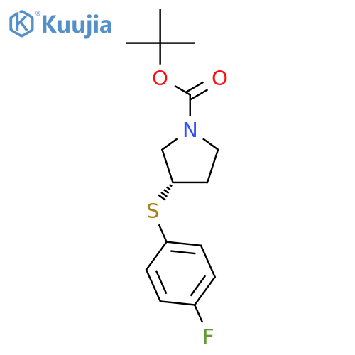 (S)-tert-Butyl 3-((4-fluorophenyl)thio)pyrrolidine-1-carboxylate structure