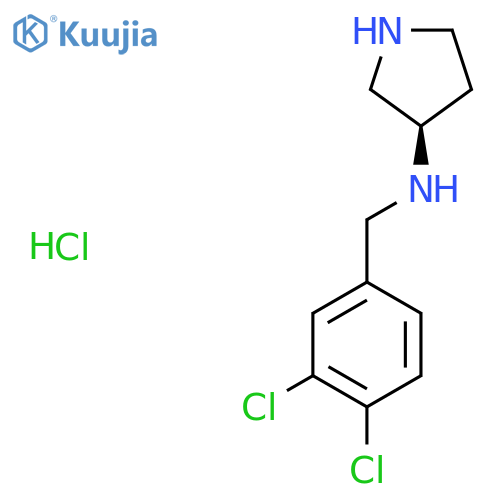 (3,4-Dichloro-benzyl)-(R)-pyrrolidin-3-yl-amine hydrochloride structure