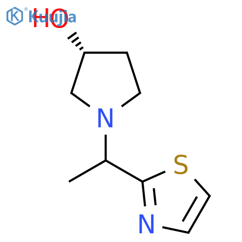 (3R)-1-[1-(1,3-thiazol-2-yl)ethyl]pyrrolidin-3-ol structure