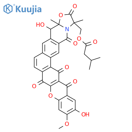 Butanoic acid,3-methyl-,(1,2,3a,4,8,14,15,17-octahydro-12-hydroxy-11-methoxy-1,3a-dimethyl-2,8,14,15,17-pentaoxo[1]benzopyrano[2',3':6,7]naphth[2,1-g]oxazolo[3,2-b]isoquinolin-1-yl)methylester (9CI) structure