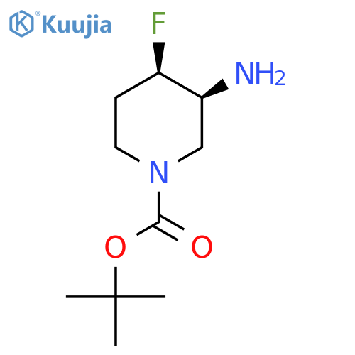 tert-butyl (3S,4R)-3-amino-4-fluoro-piperidine-1-carboxylate structure