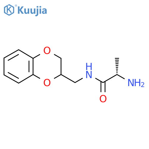 (S)-2-Amino-N-(2,3-dihydro-benzo[1,4]dioxin-2-ylmethyl)-propionamide structure