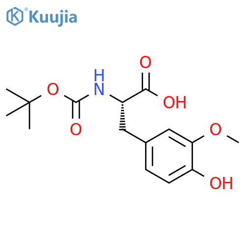 2-{(tert-butoxy)carbonylamino}-3-(4-hydroxy-3-methoxyphenyl)propanoic acid structure