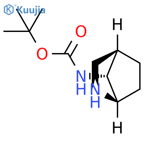 tert-butyl N-[rel-(1R,4R,7R)-2-azabicyclo[2.2.1]heptan-7-yl]carbamate structure