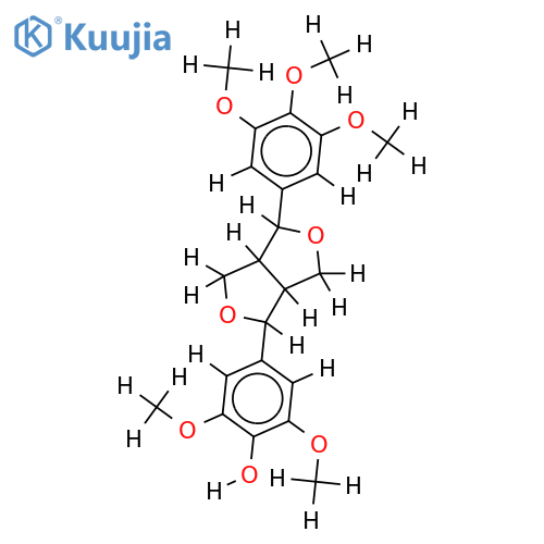 (-)-(7R,7'R,8S,8'S)-4'-hydroxy-3,3',4,5,5'-pentamethoxy-7,9':7',9-diepoxylignane structure