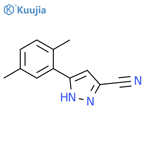 5-(2,5-dimethylphenyl)-1H-pyrazole-3-carbonitrile structure