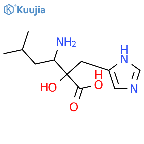 1H-Imidazole-4-propanoicacid, a-[(1S)-1-amino-3-methylbutyl]-a-hydroxy-, (aR)- structure
