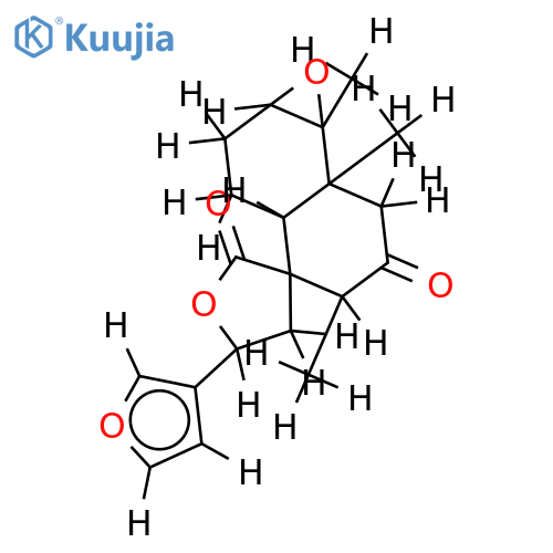 3alpha,4alpha,15,16-Bisepoxy-cis-8betaH-clerodane-13(16),14-dien-6-one structure