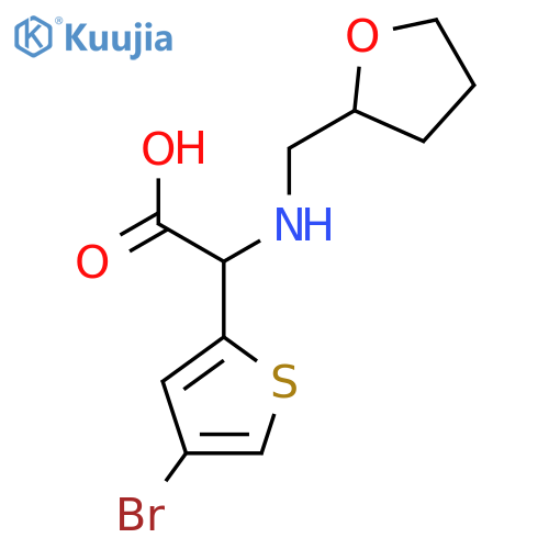 2-(4-bromothiophen-2-yl)-2-{[(oxolan-2-yl)methyl]amino}acetic acid structure