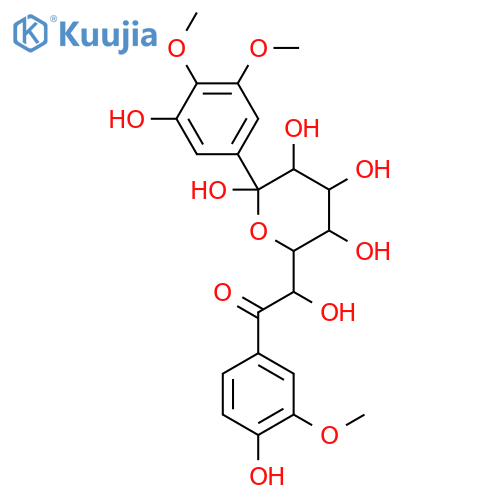 1-(3,4-dimethoxy-5-hydroxyphenyl)-6-vanilloyl-beta-D-glucopyranose structure